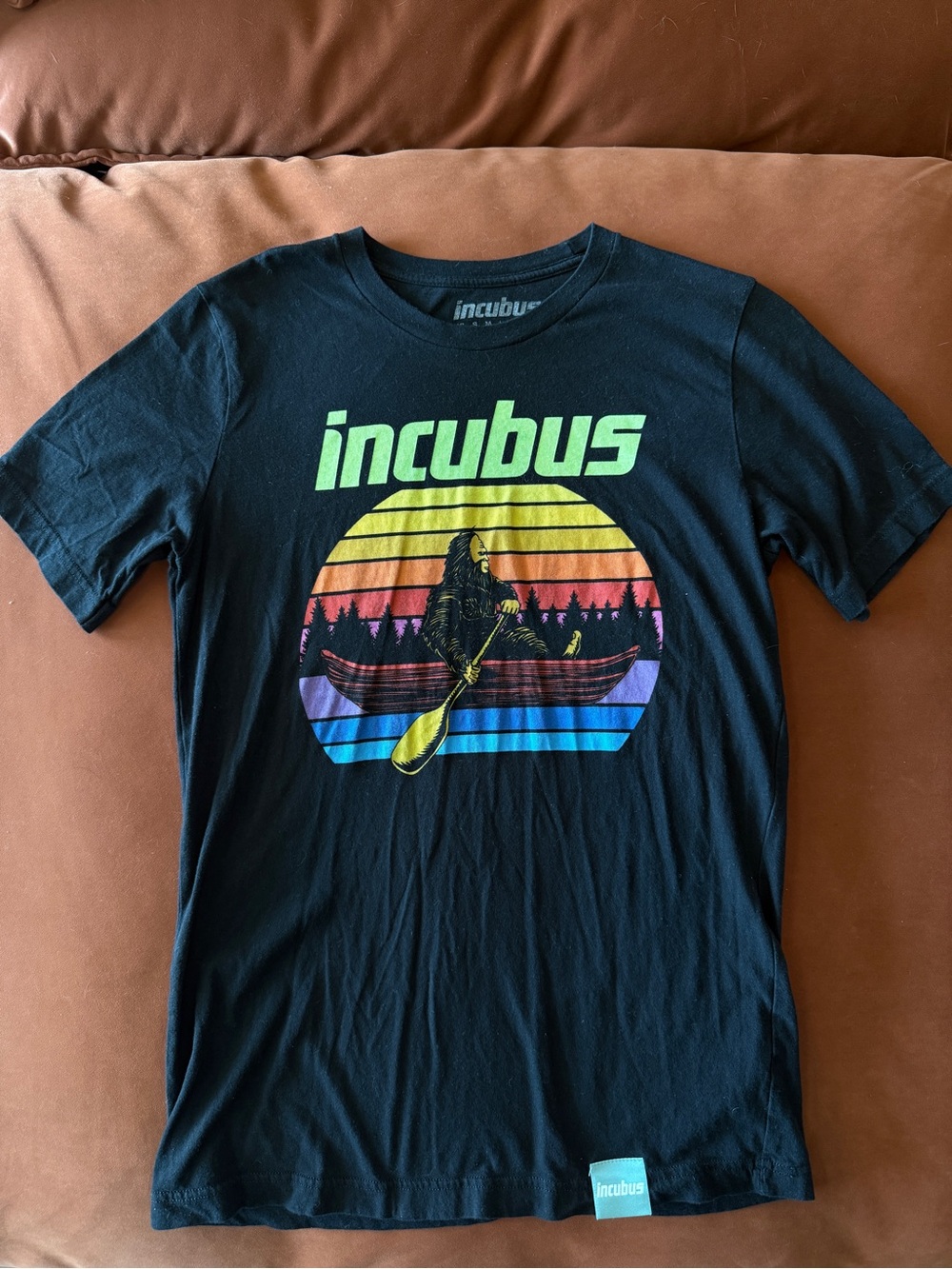 Incubus 2022 Tour Graphic Band Tee Black Sasquatch Canoe Shirt Men’s Small